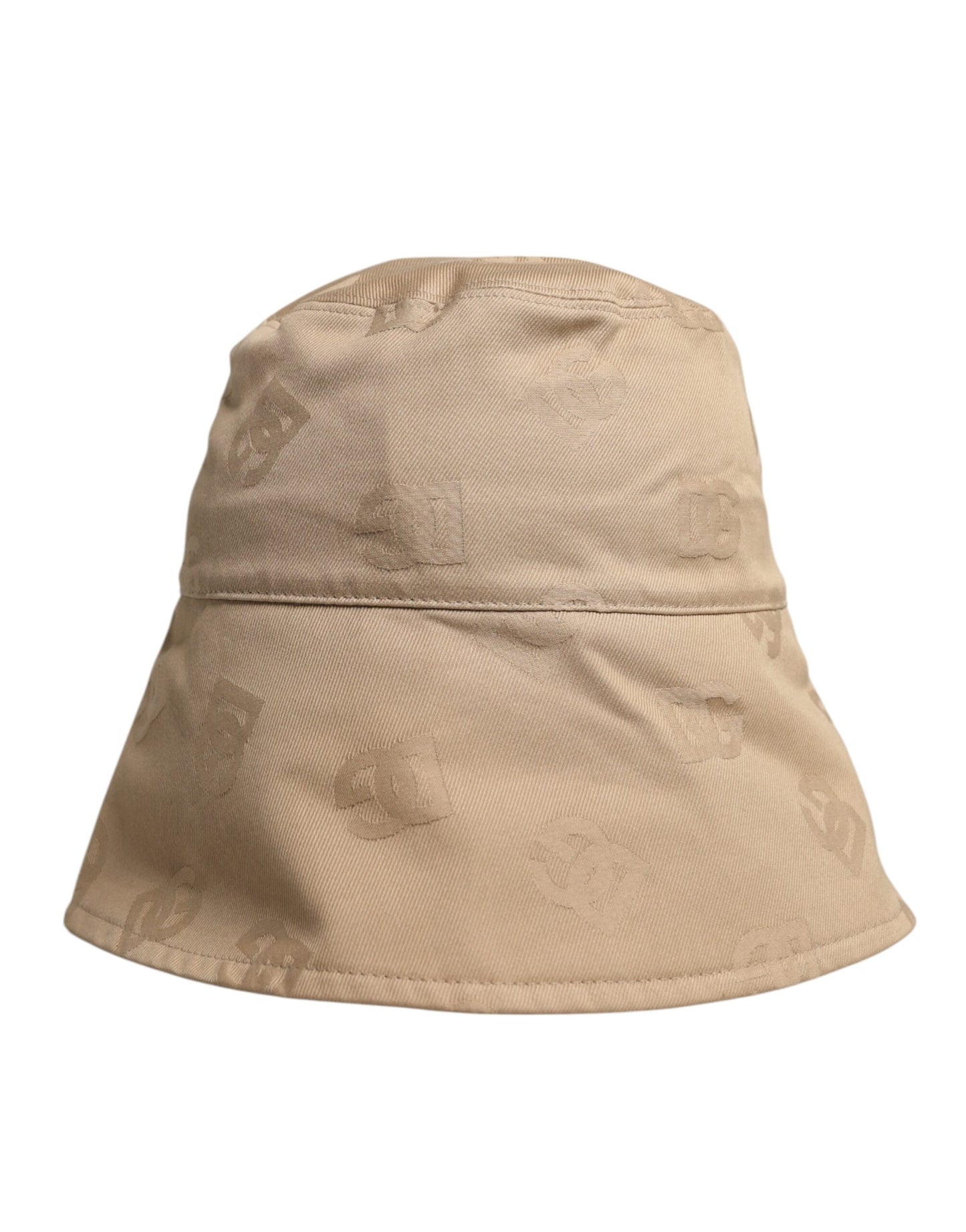Dolce &amp; Gabbana Beige Logo Monogram Cotton Bucket Cap