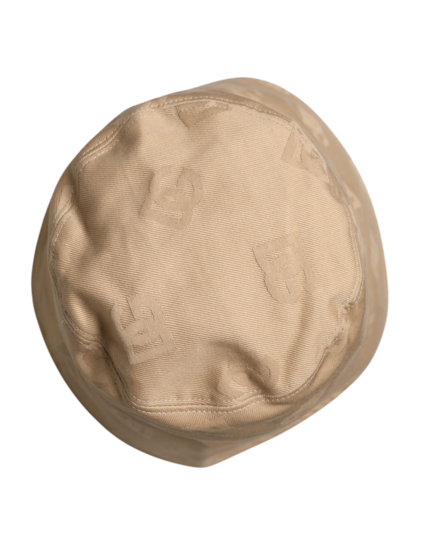 Dolce &amp; Gabbana Beige Logo Monogram Cotton Bucket Cap