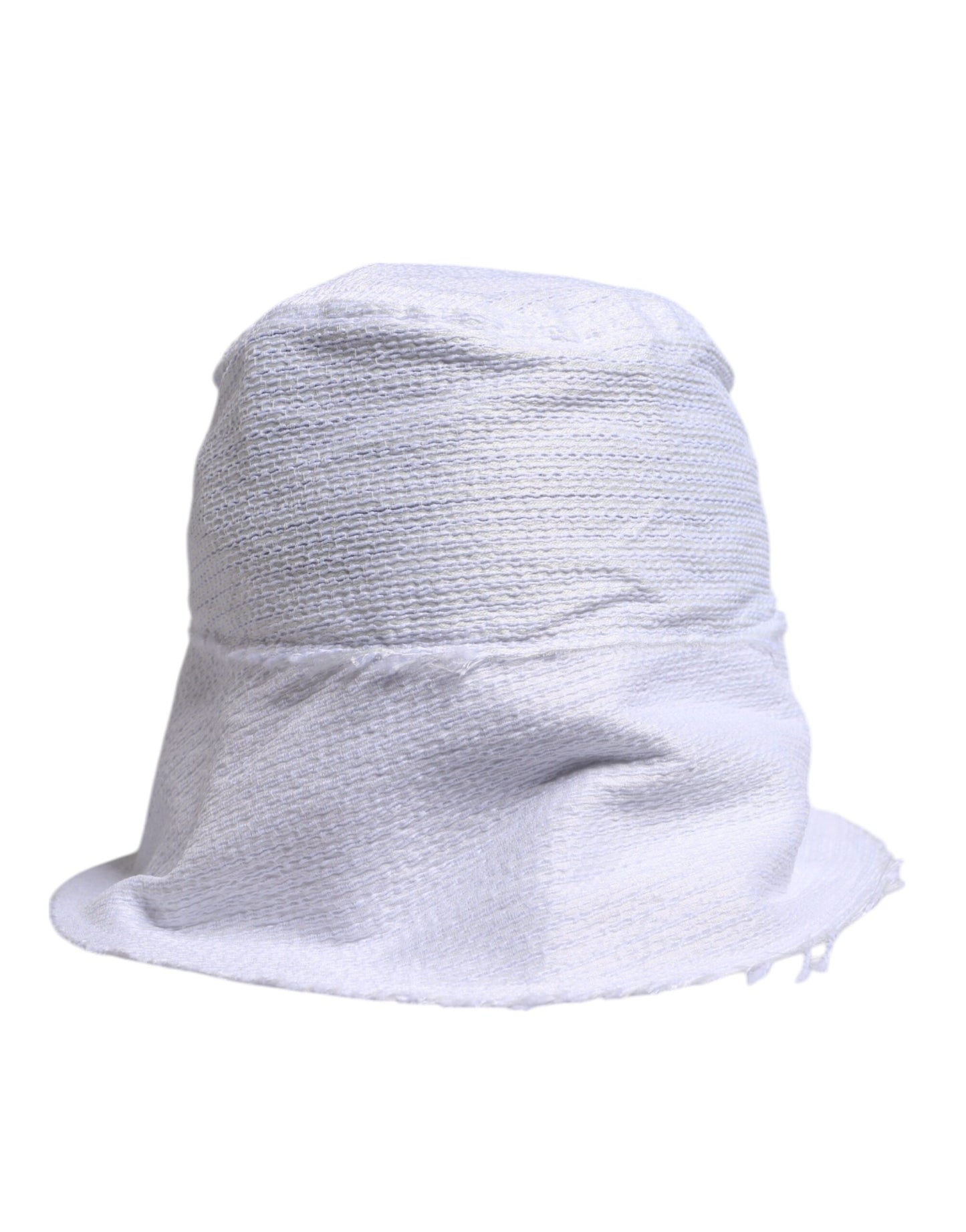 Dolce &amp; Gabbana White Polyester Wide Brim Bucket Hat