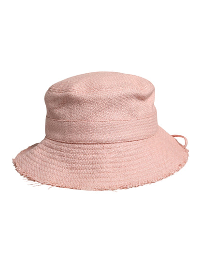 Dolce &amp; Gabbana Pink Cotton Wide Brim Bucket Hat