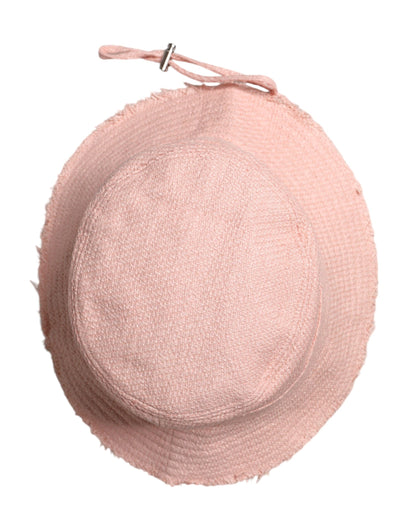 Dolce &amp; Gabbana Pink Cotton Wide Brim Bucket Hat