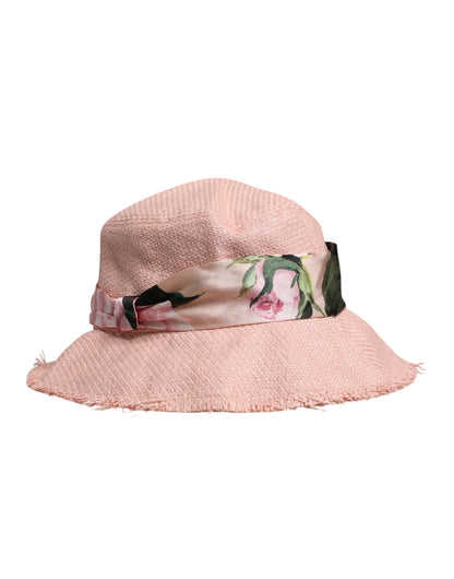 Dolce &amp; Gabbana Pink Cotton Wide Brim Bucket Hat