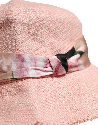Dolce &amp; Gabbana Pink Cotton Wide Brim Bucket Hat