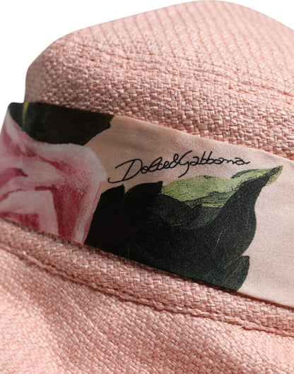 Dolce &amp; Gabbana Pink Cotton Wide Brim Bucket Hat