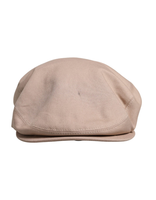 Dolce &amp; Gabbana Beige Cotton Newsboy Capello Cabbie Hat
