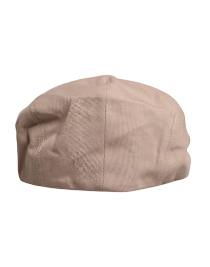 Dolce &amp; Gabbana Beige Cotton Newsboy Capello Cabbie Hat