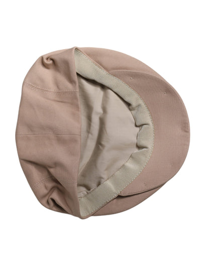 Dolce &amp; Gabbana Beige Cotton Newsboy Capello Cabbie Hat