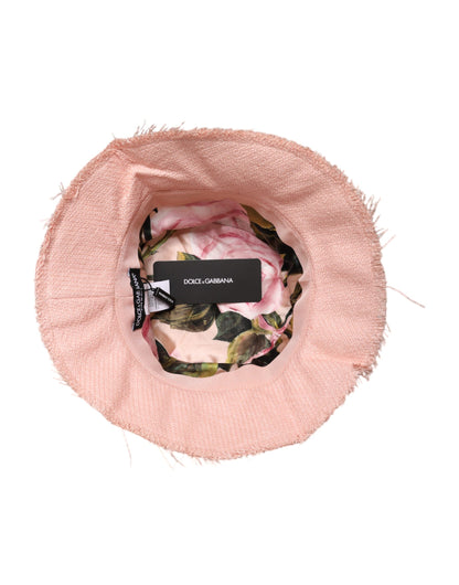Dolce &amp; Gabbana Pink Cotton Wide Brim Bucket Hat
