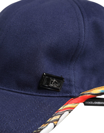 Dolce &amp; Gabbana Blue Cotton 6 Panels Baseball Cap