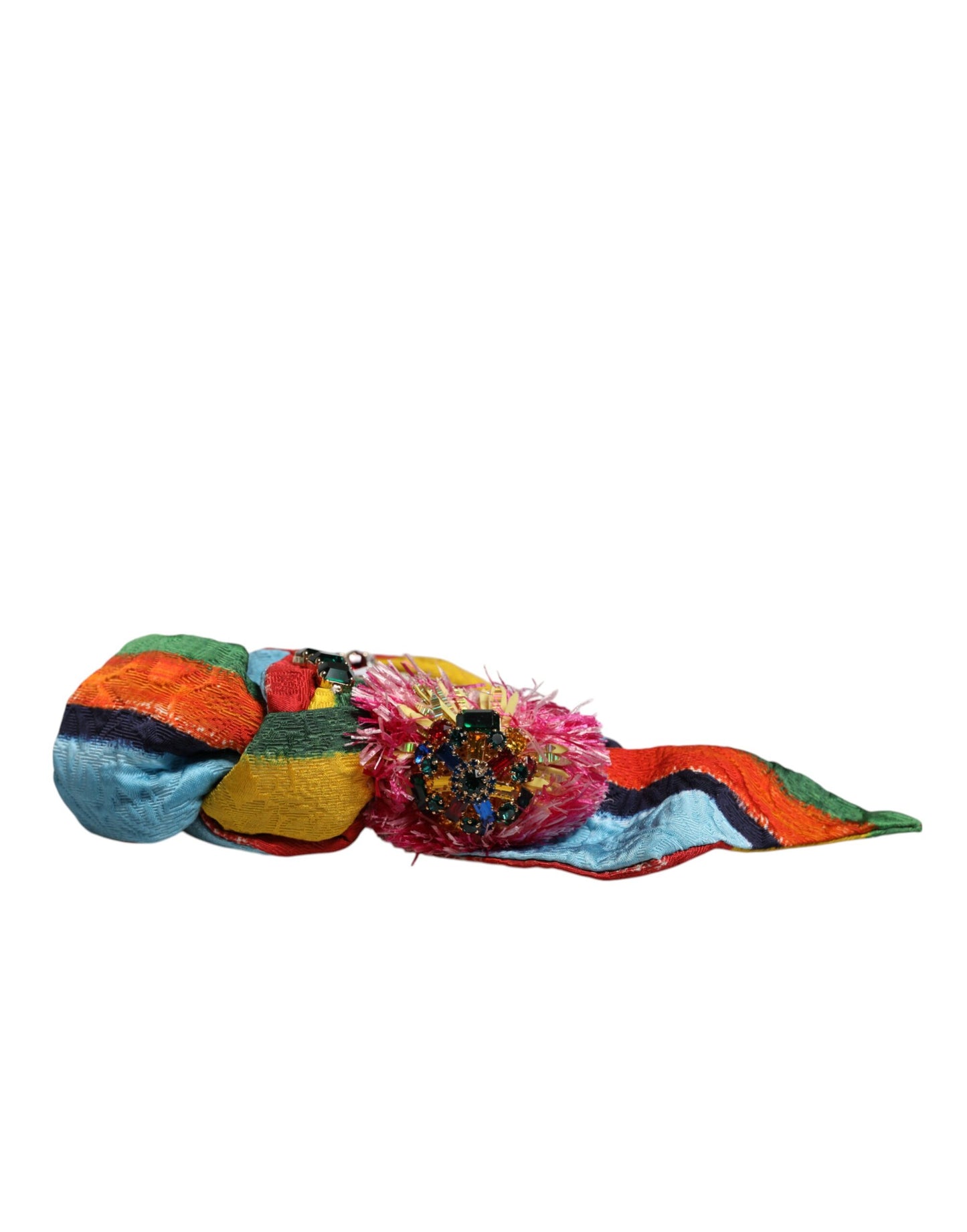 Bandeau diadème Dolce &amp; Gabbana à fleurs multicolores orné de cristaux