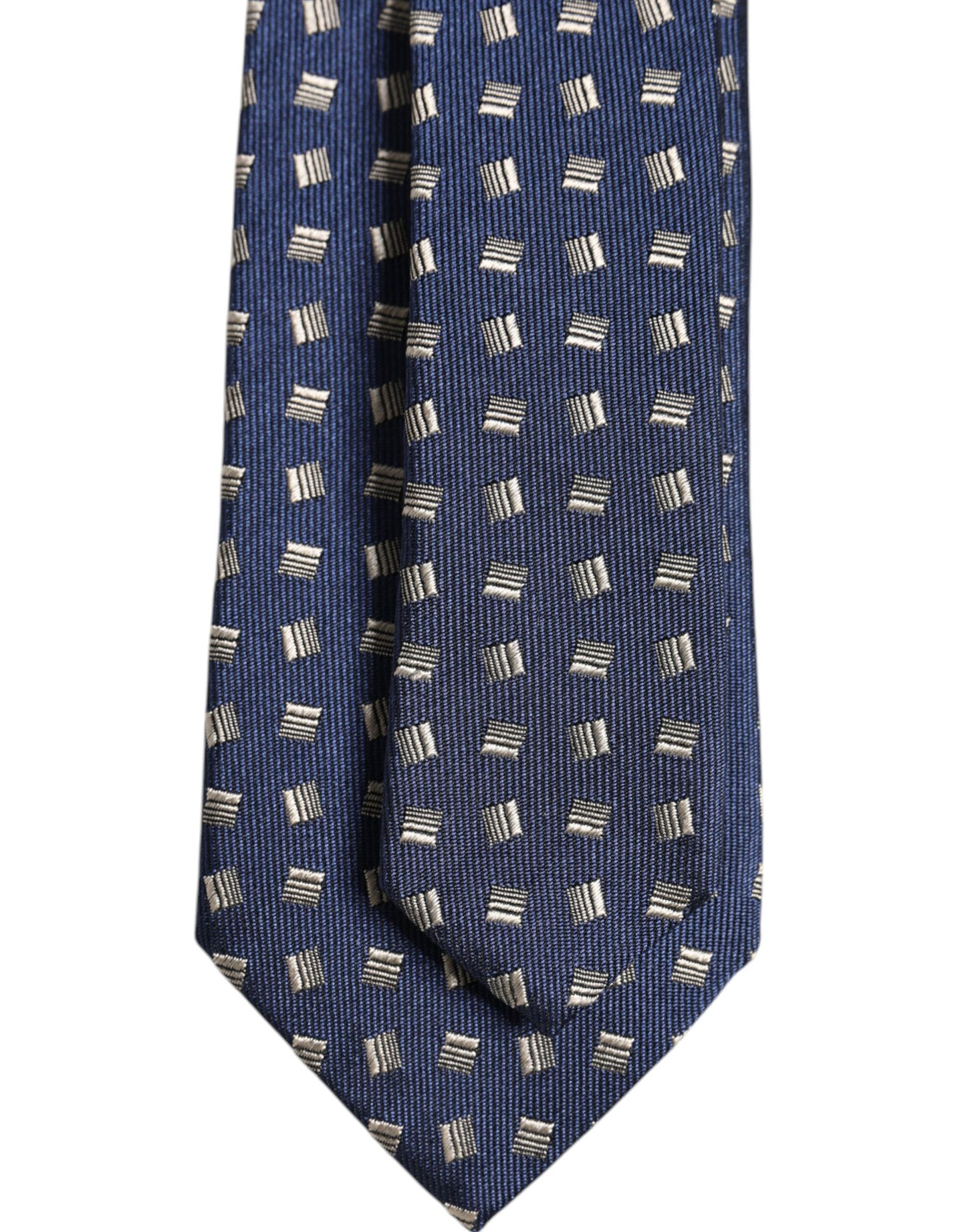 Cravate ajustable en soie à motifs bleus Dolce &amp; Gabbana