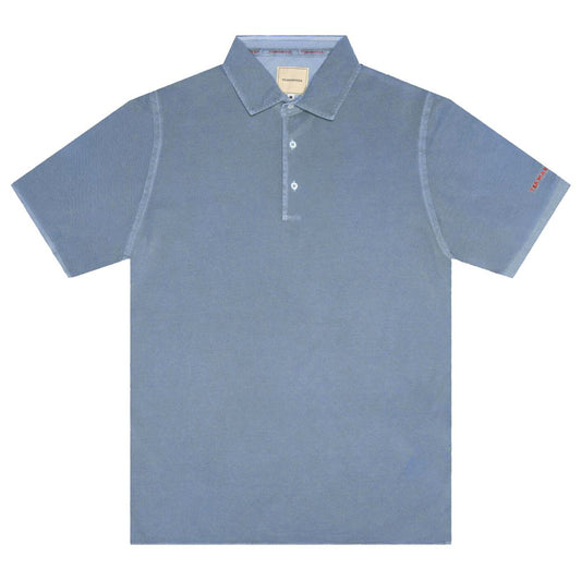 Polo homme en coton bleu clair Tramarossa