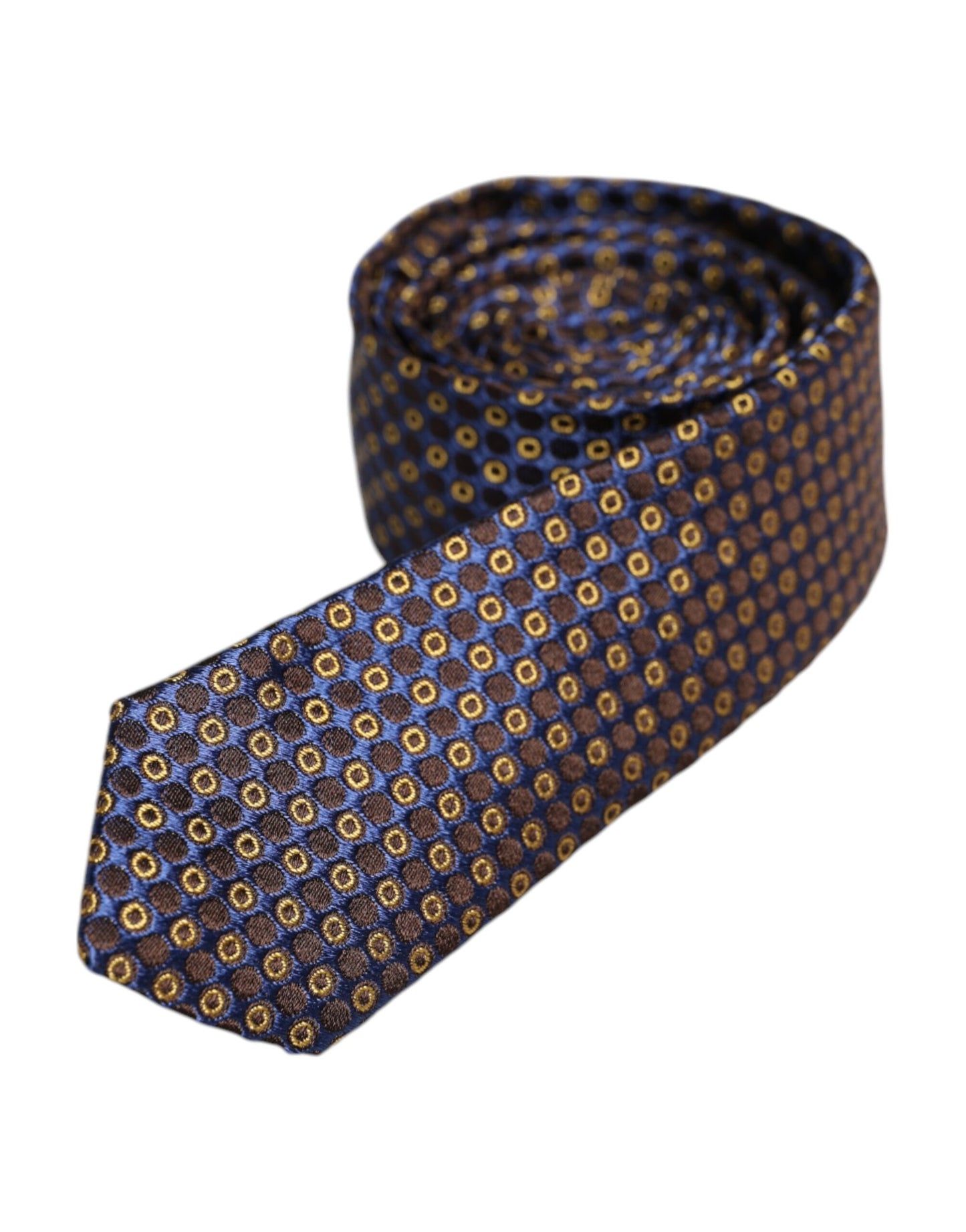 Dolce &amp; Gabbana Multicolor Circles Silk Adjustable Necktie Tie