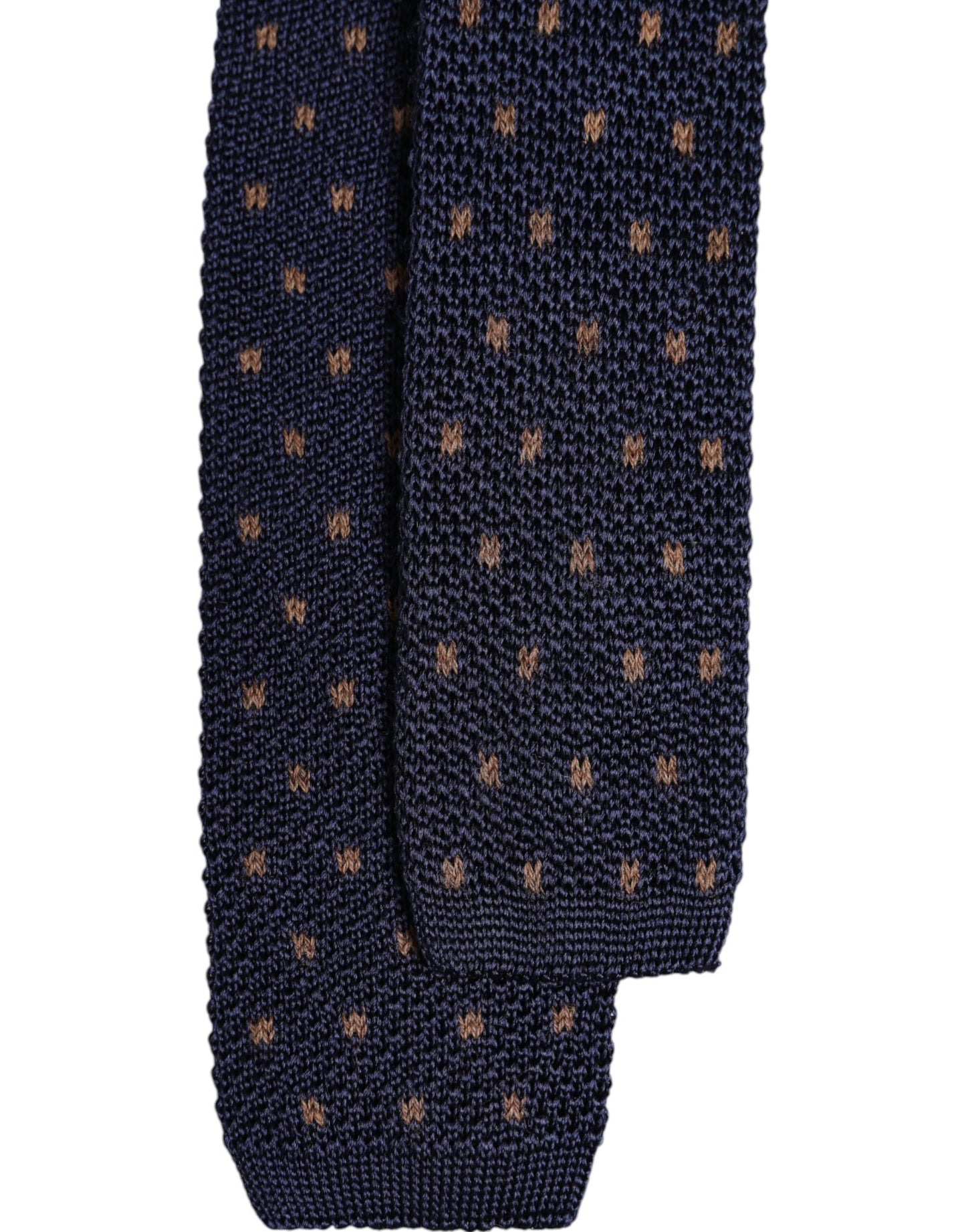 Dolce &amp; Gabbana Blue Polka Dot Silk Adjustable Necktie Tie