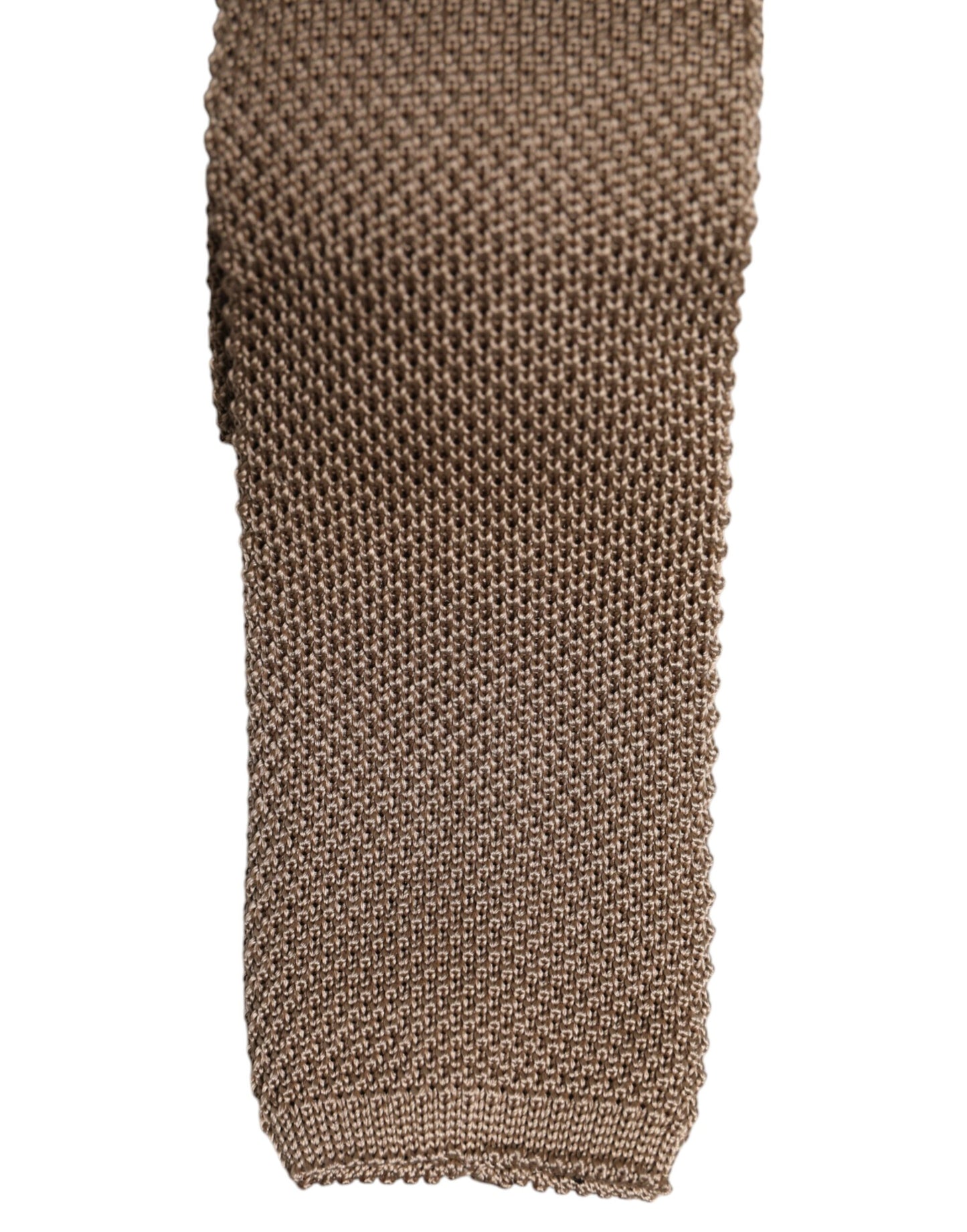 Cravate ajustable en soie marron Dolce &amp; Gabbana