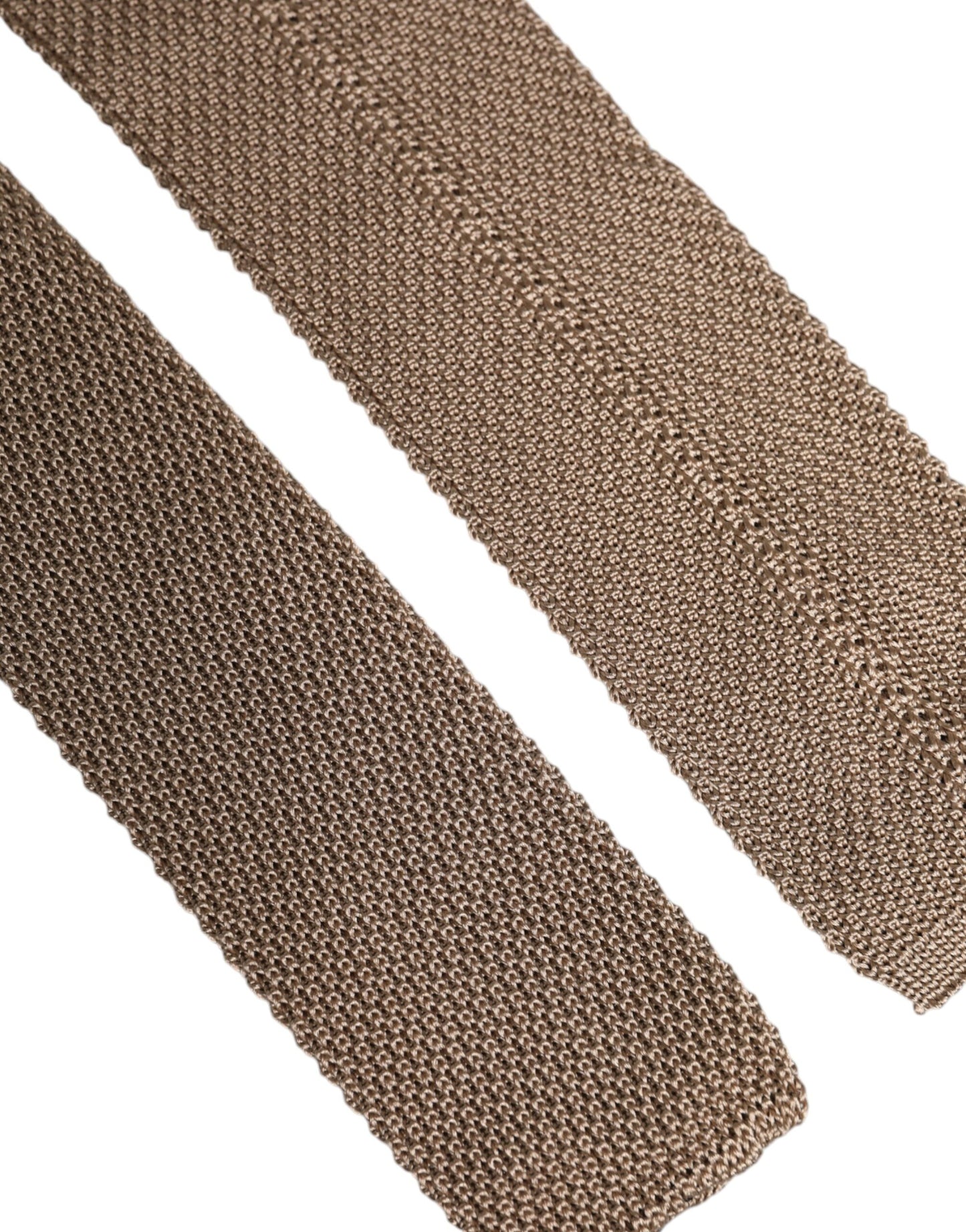 Cravate ajustable en soie marron Dolce &amp; Gabbana