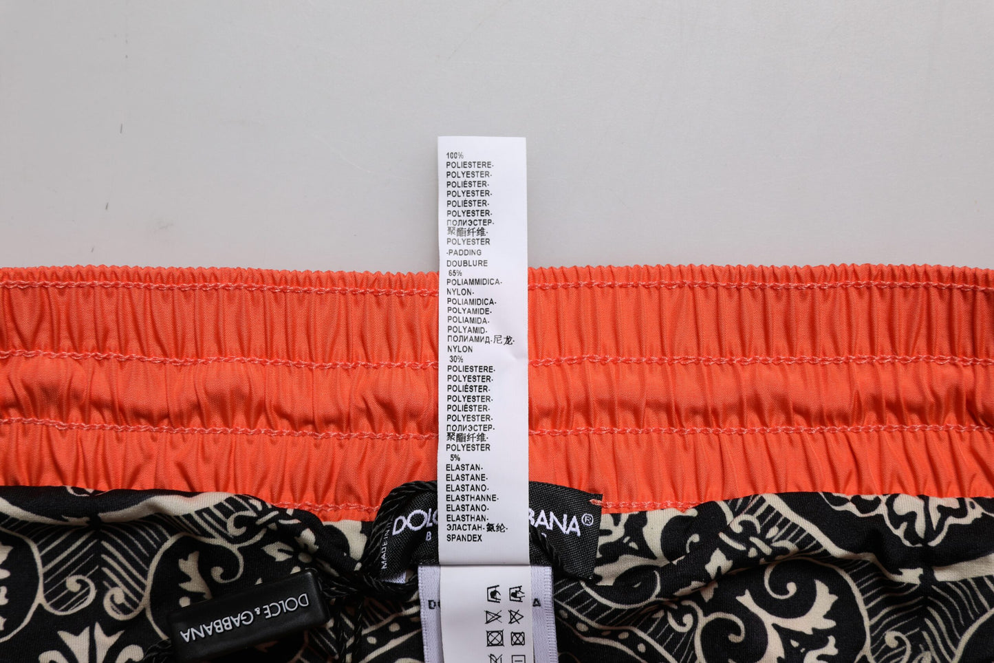 Maillot de bain 2 pièces short de plage en polyester orange Dolce &amp; Gabbana