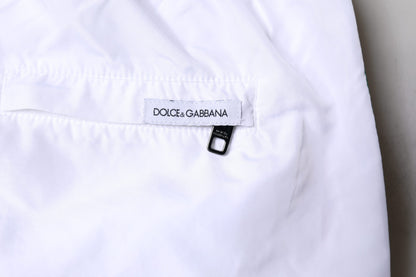 Dolce &amp; Gabbana White Stripes Beachwear Shorts 2Pc Swimwear