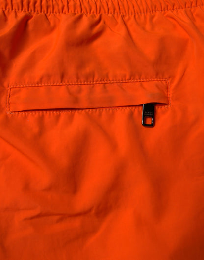 Dolce &amp; Gabbana Orange Polyester Beachwear Shorts 2Pc Swimwear