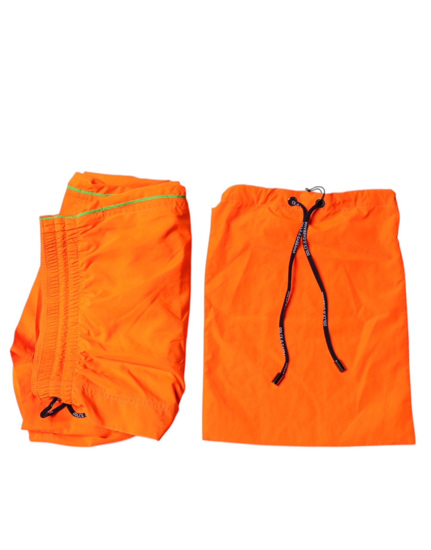 Dolce &amp; Gabbana Orange Polyester Beachwear Shorts 2Pc Swimwear