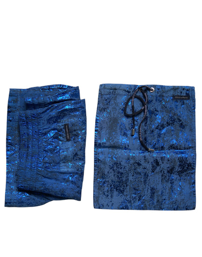 Maillot de bain 2 pièces Dolce &amp; Gabbana en nylon bleu