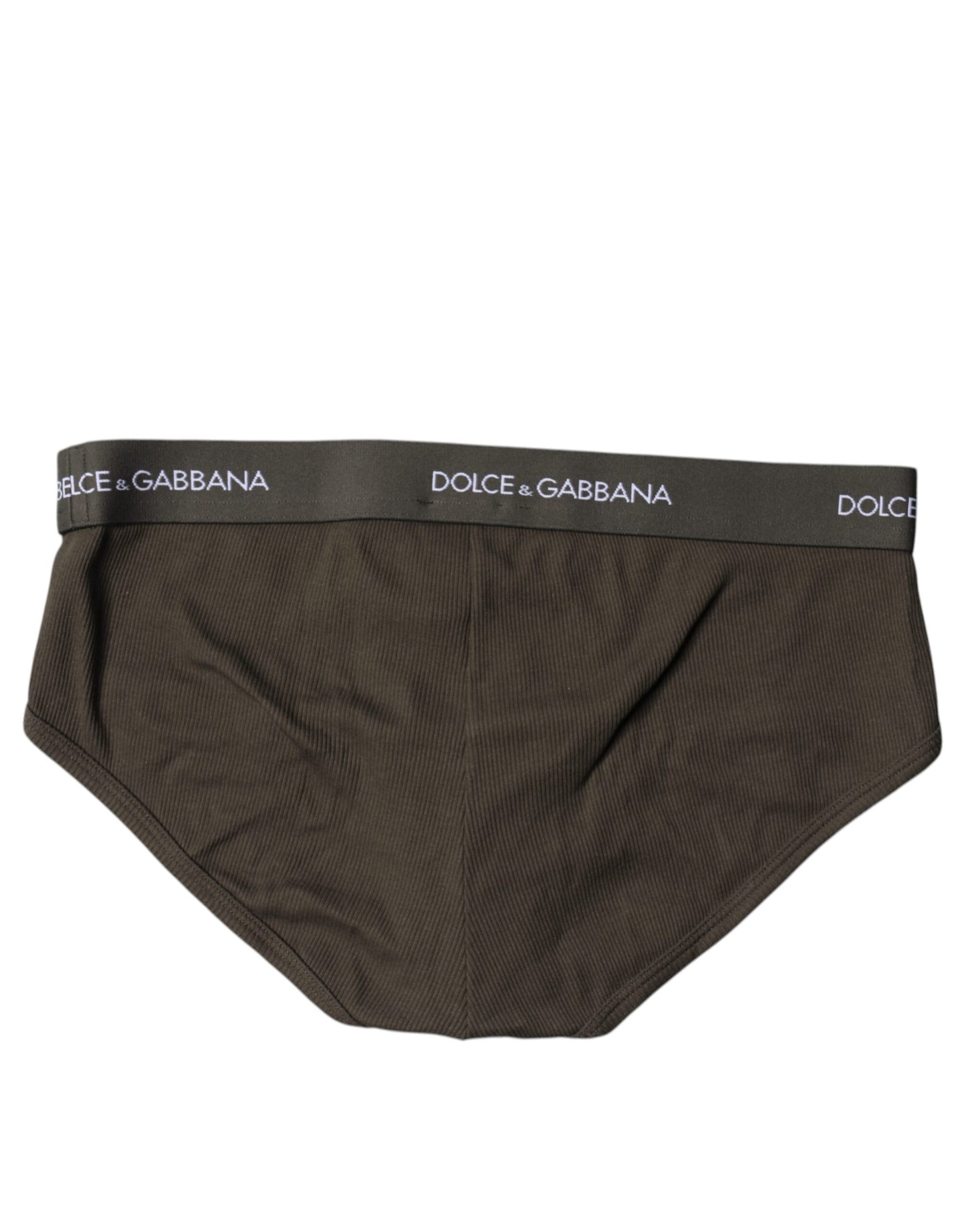 Slip mi-long en coton gris Dolce &amp; Gabbana pour homme