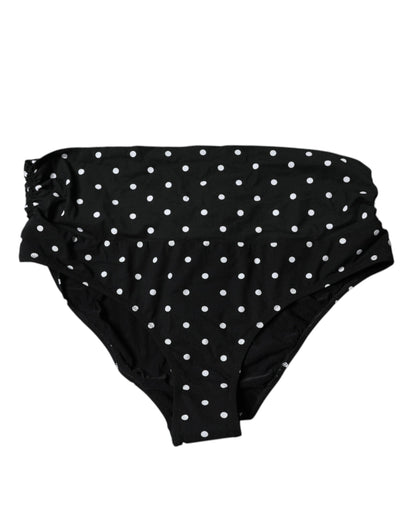 Bas de bikini noir à pois Dolce &amp; Gabbana