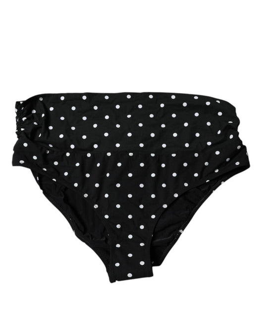 Bas de bikini noir à pois Dolce &amp; Gabbana