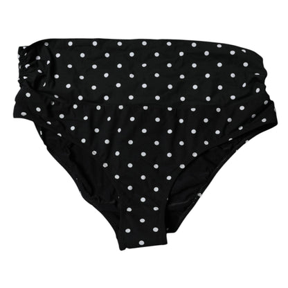 Bas de bikini noir à pois Dolce &amp; Gabbana