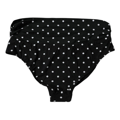 Bas de bikini noir à pois Dolce &amp; Gabbana