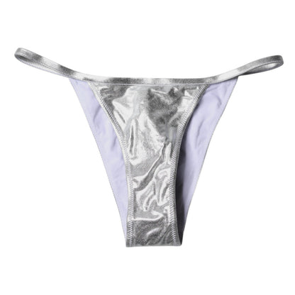 Bas de bikini Dolce &amp; Gabbana en polyester argenté