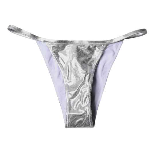 Bas de bikini Dolce &amp; Gabbana en polyester argenté