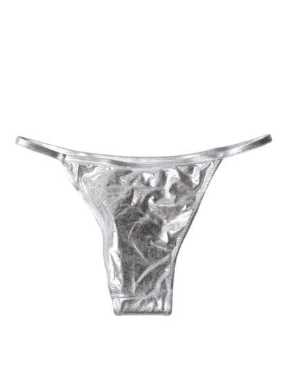 Bas de bikini Dolce &amp; Gabbana en polyester argenté