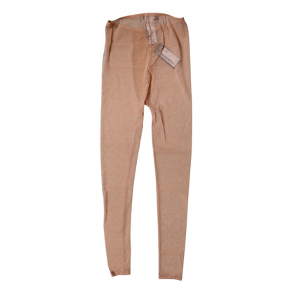 Dolce &amp; Gabbana Pantalon de lingerie en dentelle beige nude avec logo