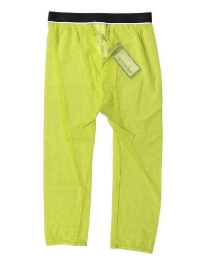 Collants courts en nylon vert Dolce &amp; Gabbana avec logo DG