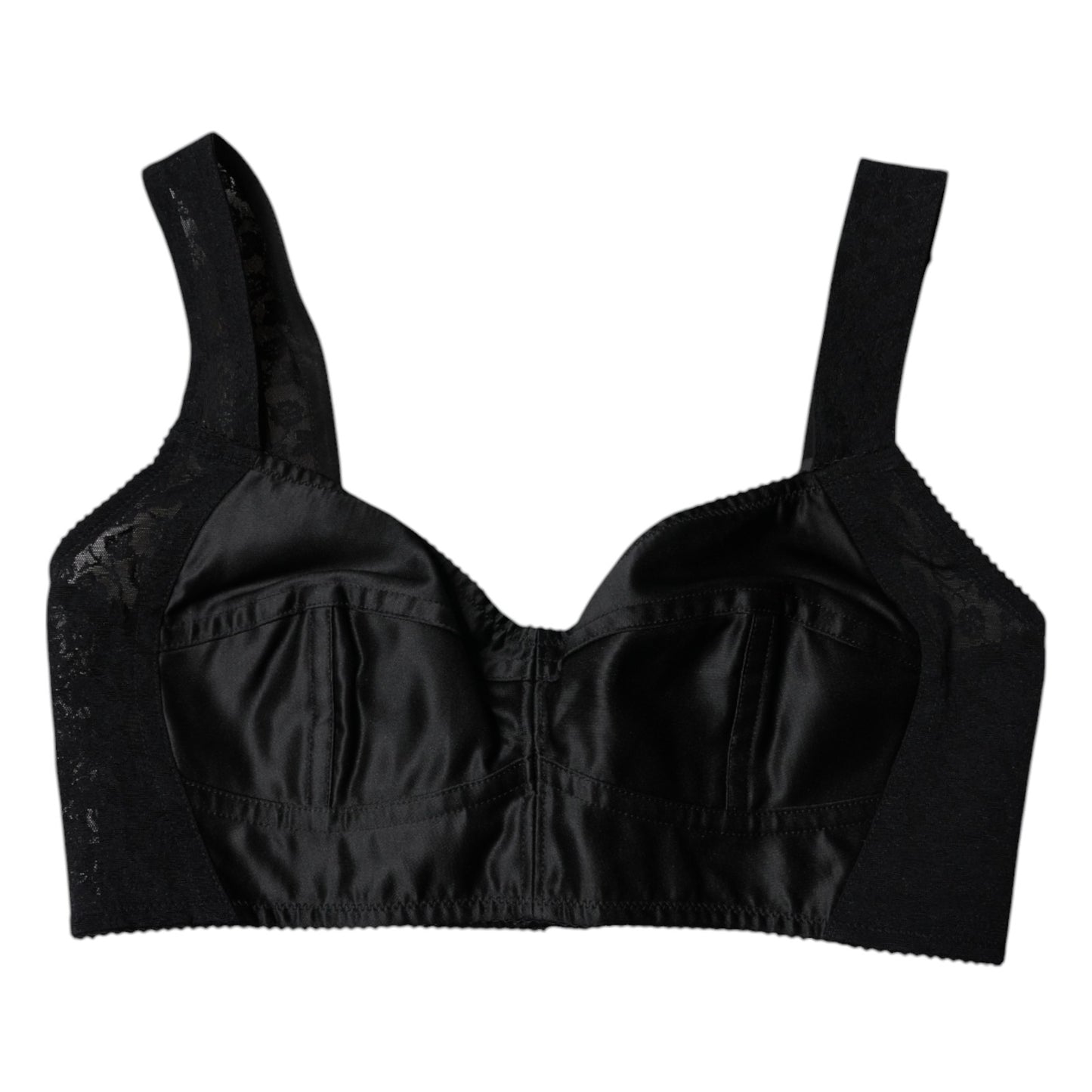 Dolce &amp; Gabbana Black Nylon Balconcino Brassiere Underwear
