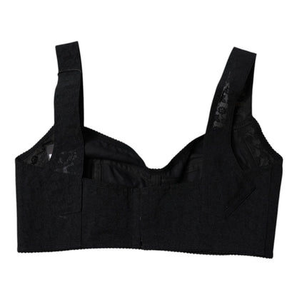 Dolce &amp; Gabbana Black Nylon Balconcino Brassiere Underwear