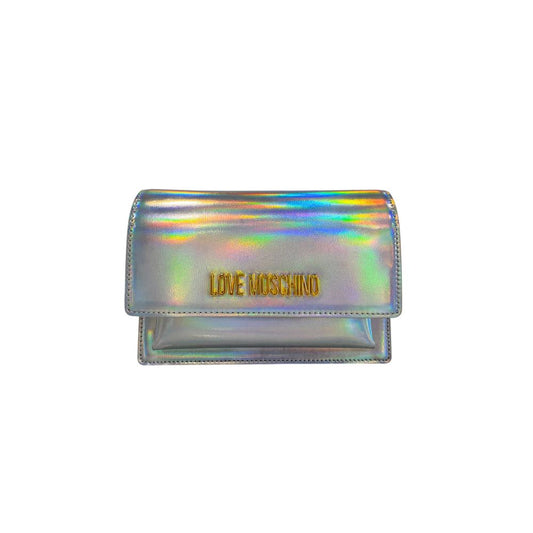 Sac bandoulière Love Moschino en polyéthylène argenté pour femme
