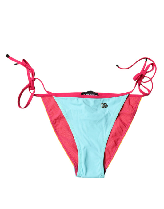 Bas de bikini à logo multicolore Dolce &amp; Gabbana