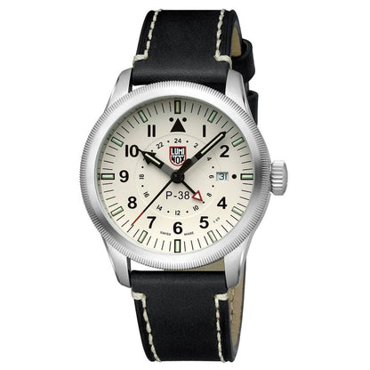 Montre Luminox en cuir noir