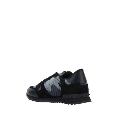 Valentino Garavani Sneakers Leer Textiel Camouflage Luxe