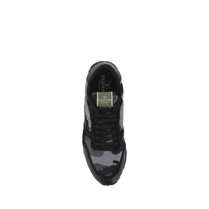 Valentino Garavani Sneakers Leer Textiel Camouflage Luxe