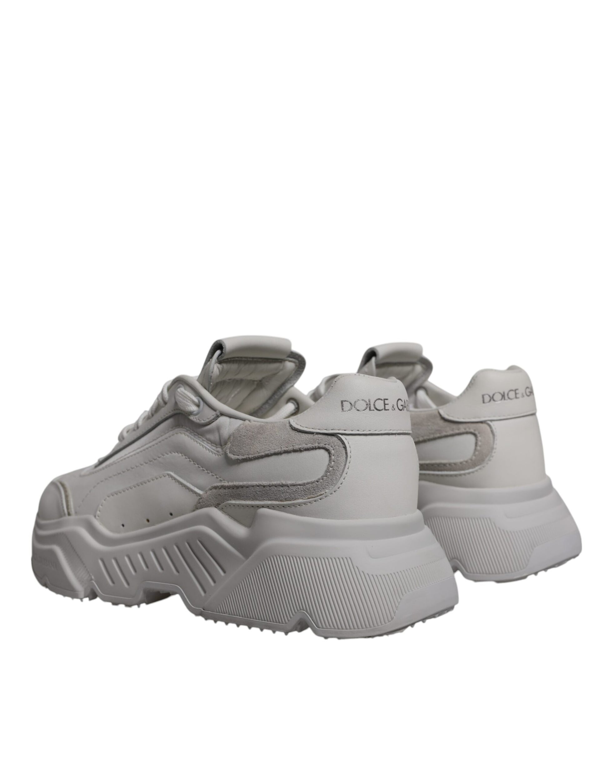 Dolce & Gabbana White Daymaster Low Top Sneakers Shoes by Dolce & Gabbana