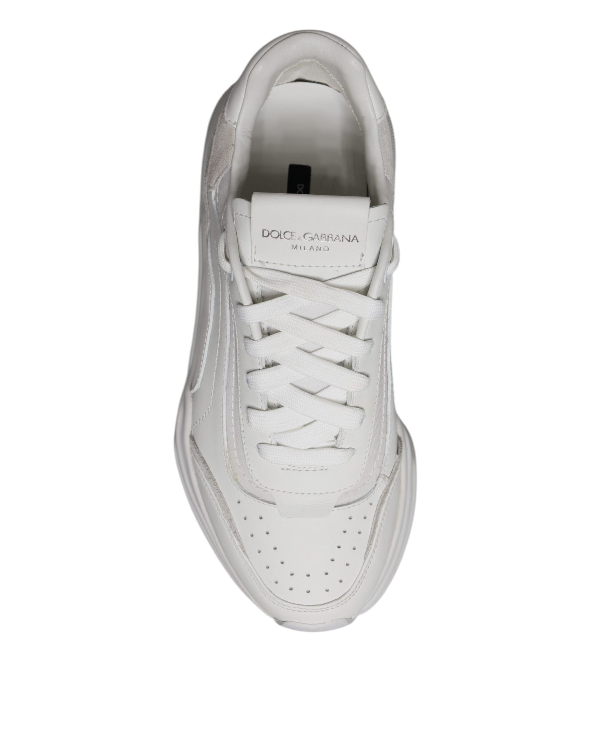 Dolce & Gabbana White Daymaster Low Top Sneakers Shoes by Dolce & Gabbana