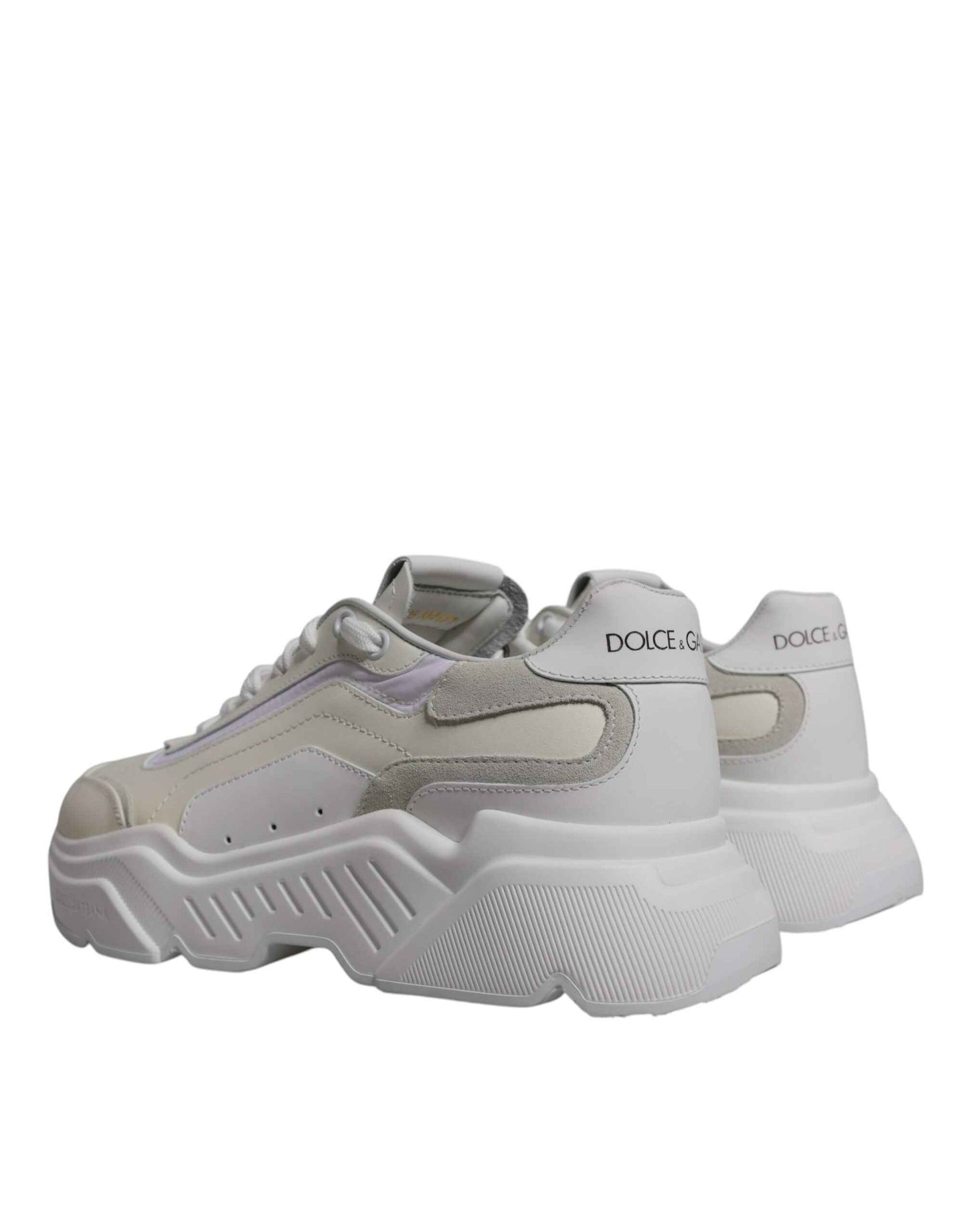 Dolce Gabbana Daymaster Sneakers Kalfleer En Nylon Wit