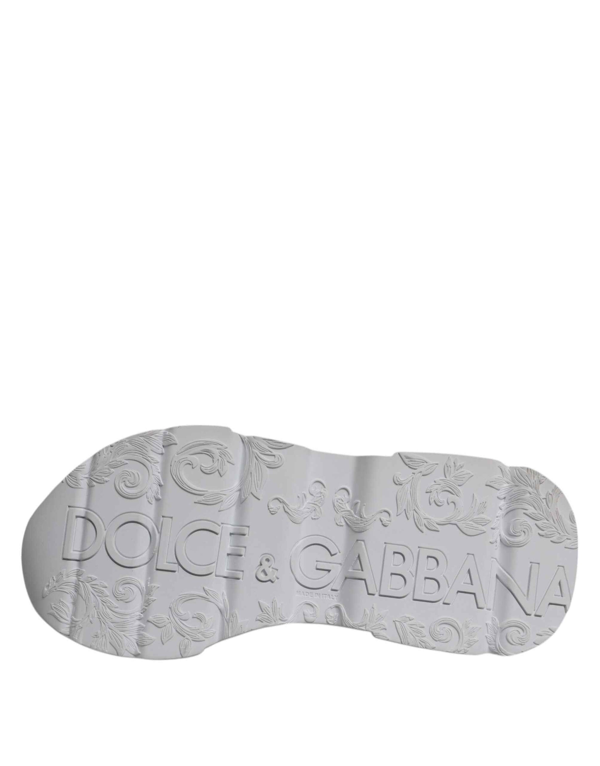 Dolce Gabbana Daymaster Sneakers Kalfleer En Nylon Wit