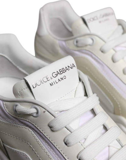 Dolce Gabbana Daymaster Sneakers Kalfleer En Nylon Wit