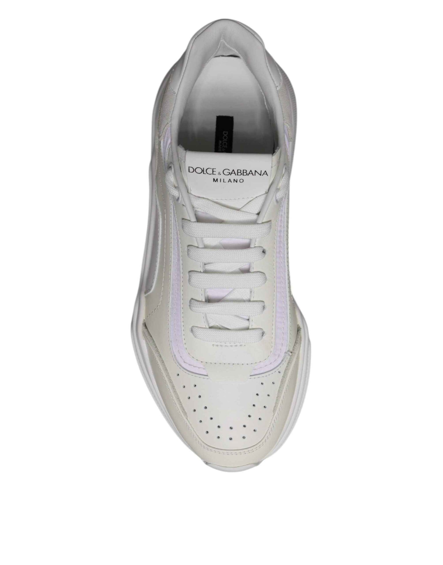 Dolce Gabbana Daymaster Sneakers Kalfleer En Nylon Wit