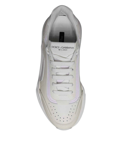 Dolce Gabbana Daymaster Sneakers Kalfleer En Nylon Wit