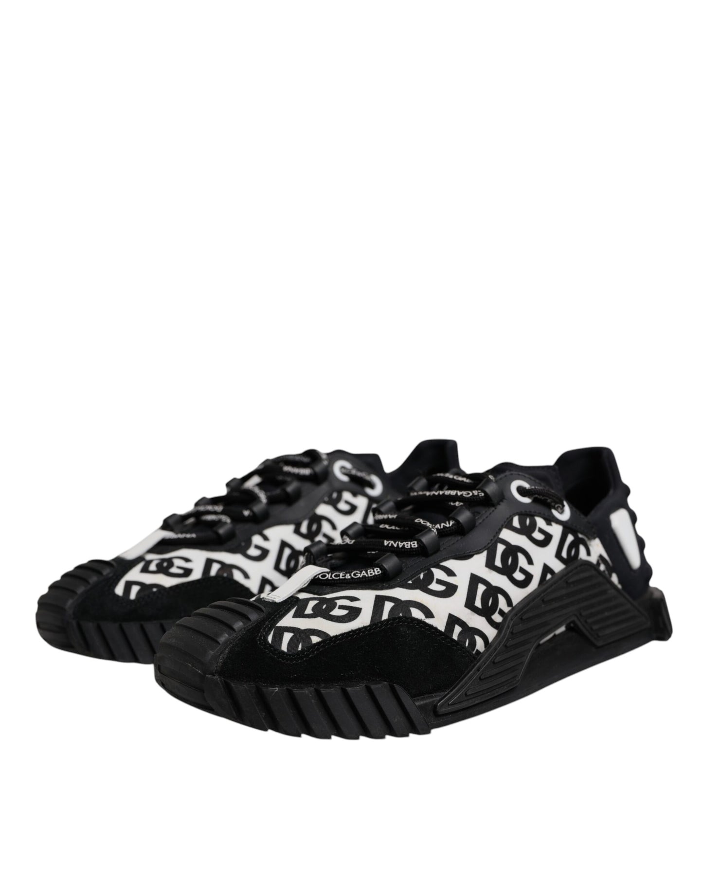 Dolce & Gabbana Black Logo Lace Up Low Top NS1 Sneakers Shoes by Dolce & Gabbana